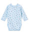 Eerste body met lange mouwen voor babyjongens blauw FRAICHEUR/blauw ALASKA