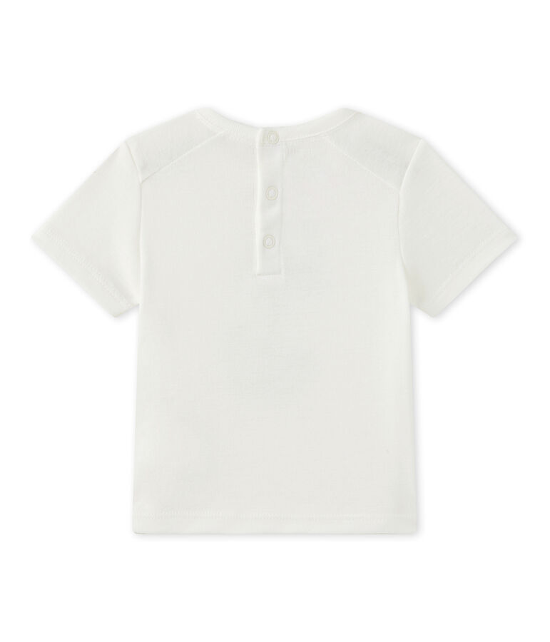 T-shirt b&eacute;b&eacute; gar&ccedil;on manches courtes blanc MARSHMALLOW