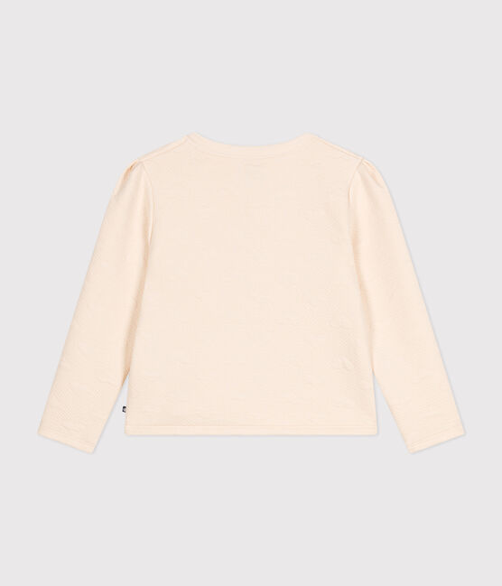 Cardigan van tubic voor meisjes ecru AVALANCHE