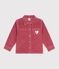 Effen fluwelen kinderhemd roze