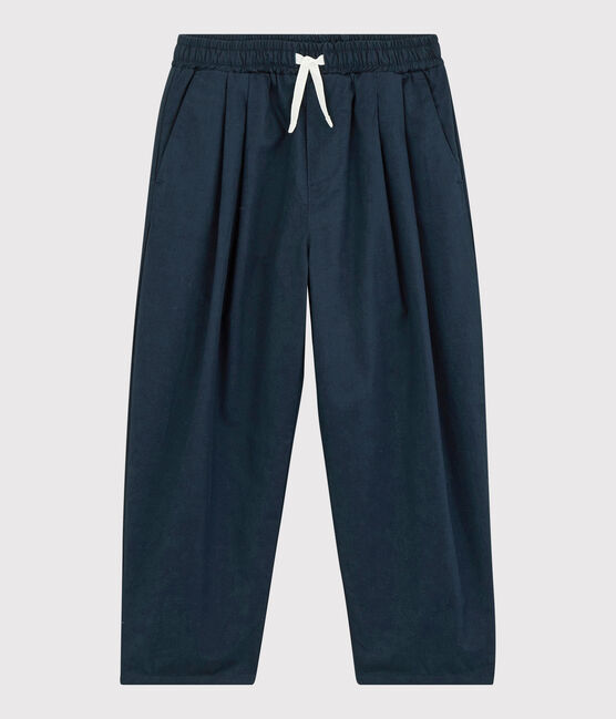 Comfortabele katoenen jongensbroek blauw SMOKING