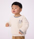 Babysweatshirt van effen sherpa