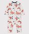 Tuinbroek in molton met dierenprint voor baby's beige MONTELIMAR/wit MULTICO