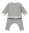 3-delige set in jacquardgebreide tubic voor babyjongens grijs SUBWAY/wit MULTICO