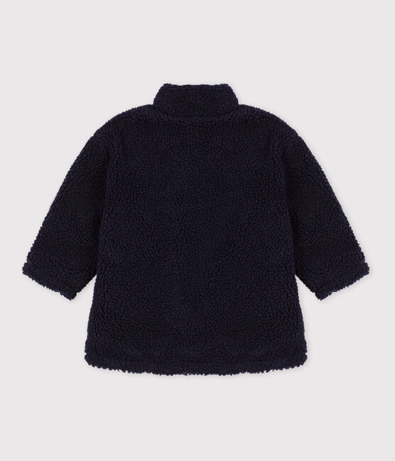 Veste bébé en sherpa recyclée bleu SMOKING