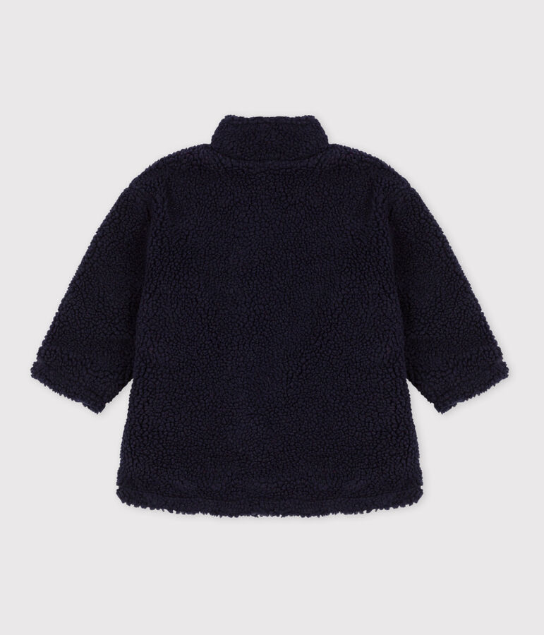 Veste b&eacute;b&eacute; en sherpa recycl&eacute;e bleu
