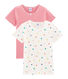 Duo de tee-shirts manches courtes petite fille