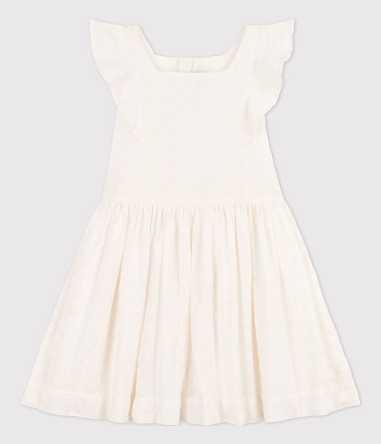 Robe en broderie anglaise enfant fille blanc