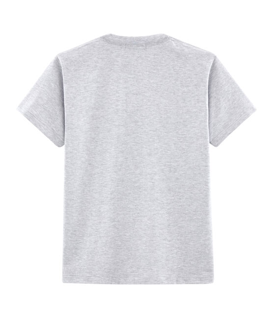 T-shirt met korte mouwen en gemengd motief. grijs POUSSIERE CHINE