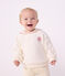Effen katoenen babysweatshirt met matrozenkraagje en borduursel MILK
