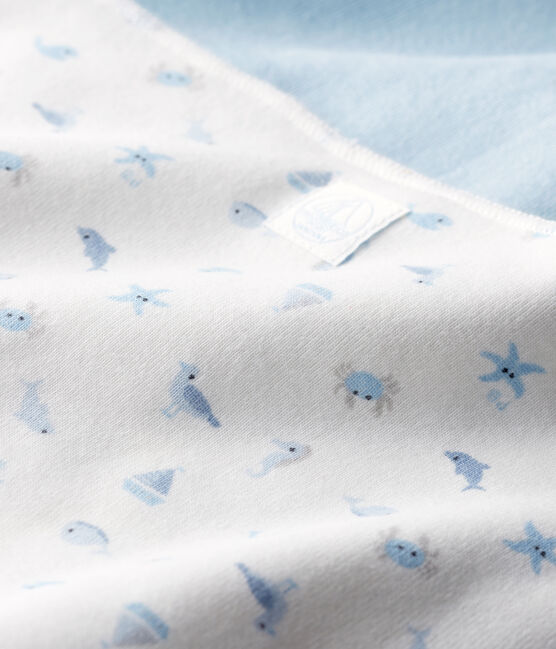 Duo van bandana-slabbetjes van ribstof voor meisjesbaby - jongensbaby variante 1