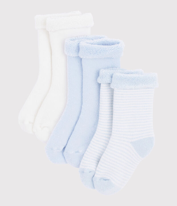 Trio de chaussettes b&eacute;b&eacute; en tricot multicouleur