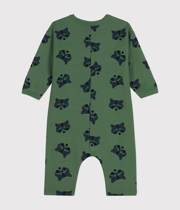 Combinaison longue en molleton b&eacute;b&eacute; vert/multicouleur
