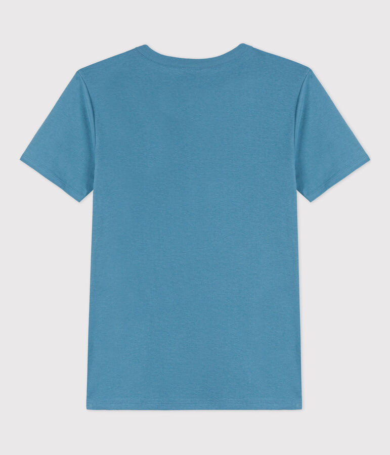 L'ICONIQUE, dames-T-shirt met ronde hals in katoen blauw