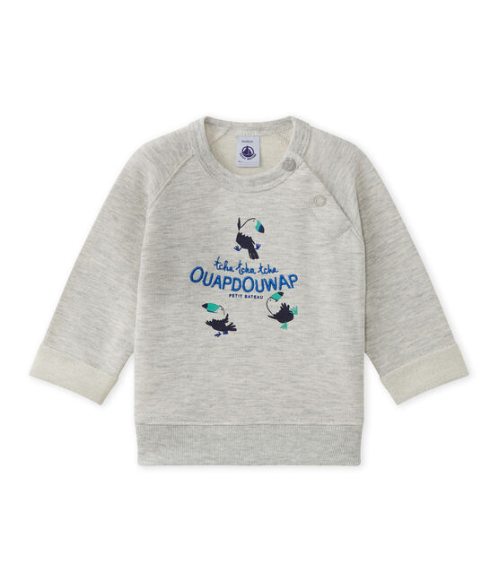 Sweat bébé garçon en molleton gris BELUGA CHINE