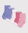 5 paires de chaussettes b&eacute;b&eacute; en coton imprim&eacute;es c&oelig;urs multicouleur
