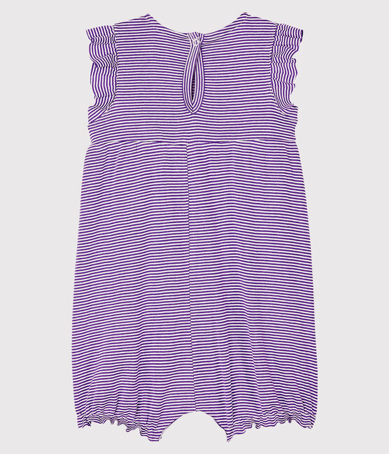 Combicourt bébé fille milleraies violet REAL/blanc MARSHMALLOW