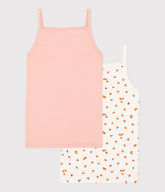 Lot de 2 chemises à bretelles orangettes en coton petite fille variante 1