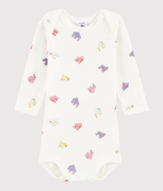 Body manches longues bébé fille wit MARSHMALLOW/wit MULTICO
