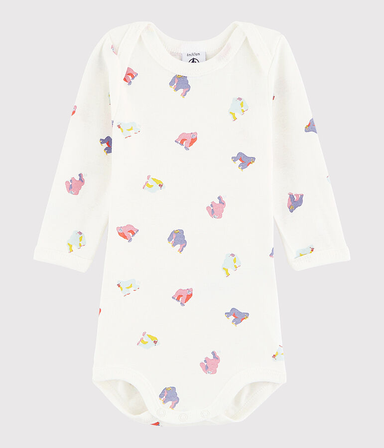 Body manches longues b&eacute;b&eacute; fille wit/multicouleur