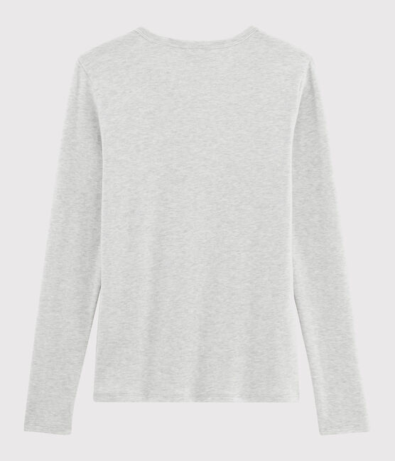 Iconisch katoenen Dames t-shirt met V-hals grijs BELUGA CHINE