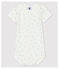 Body manches courtes pattounes bébé blanc MARSHMALLOW/blanc MISTIGRI