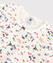 Snugfit meisjespyjama met Parijs print, van biologisch katoen wit MARSHMALLOW/wit MULTICO