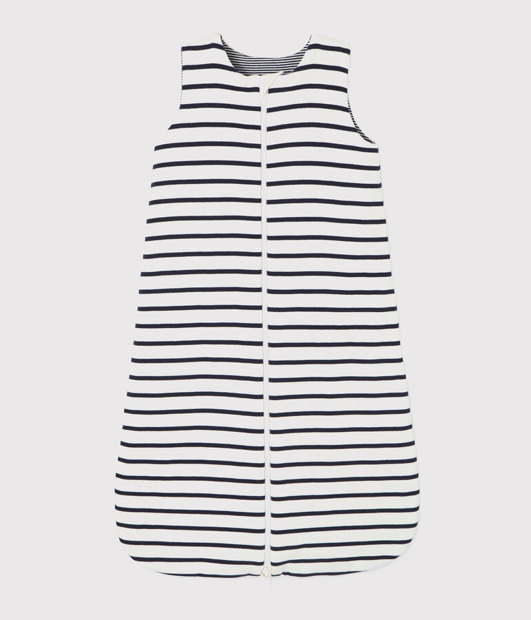 Gigoteuse &agrave; rayures r&eacute;versible b&eacute;b&eacute; en c&ocirc;te blanc/bleu