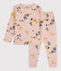 Pyjama fleur petite fille en tubique