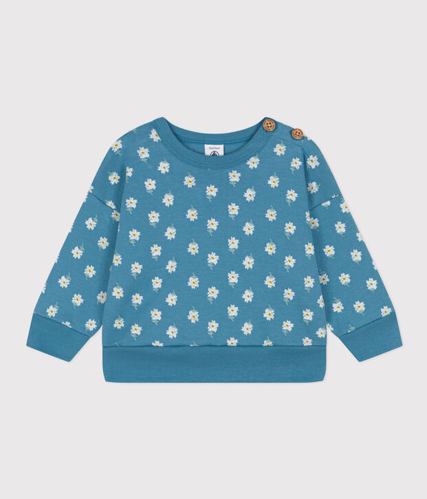 Sweatshirt van dikke jerseystof voor baby's blauw/multicouleur
