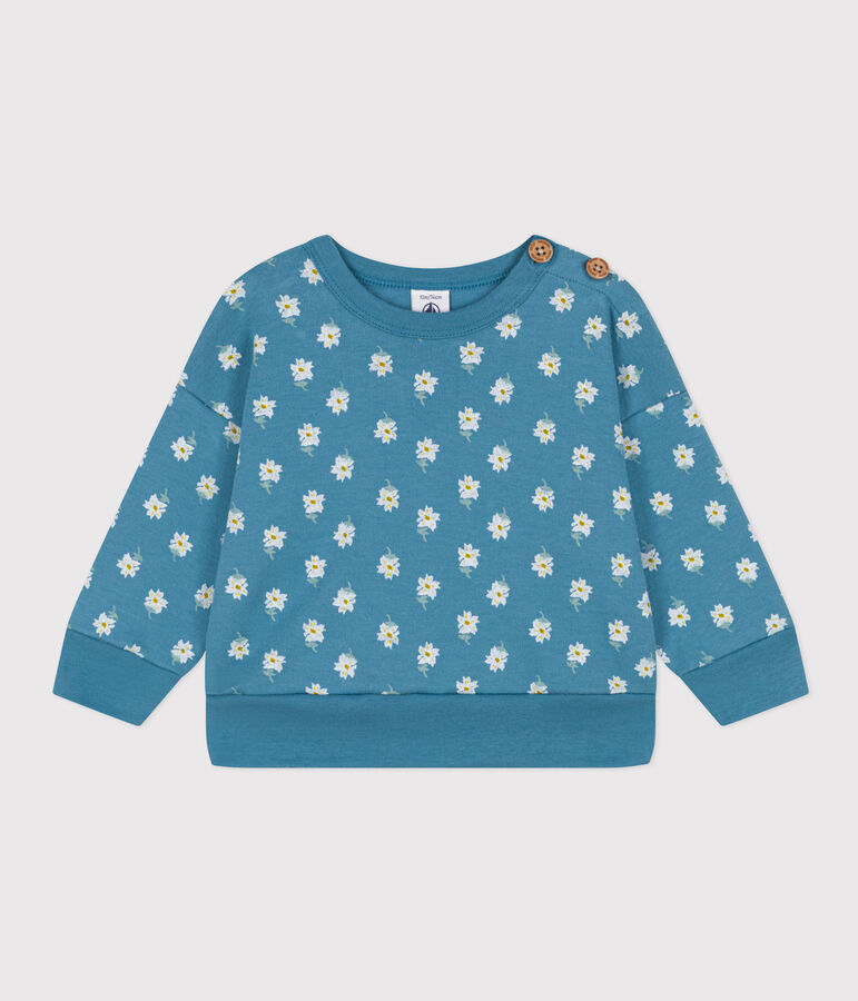 Sweatshirt en jersey &eacute;pais b&eacute;b&eacute; bleu/multicouleur
