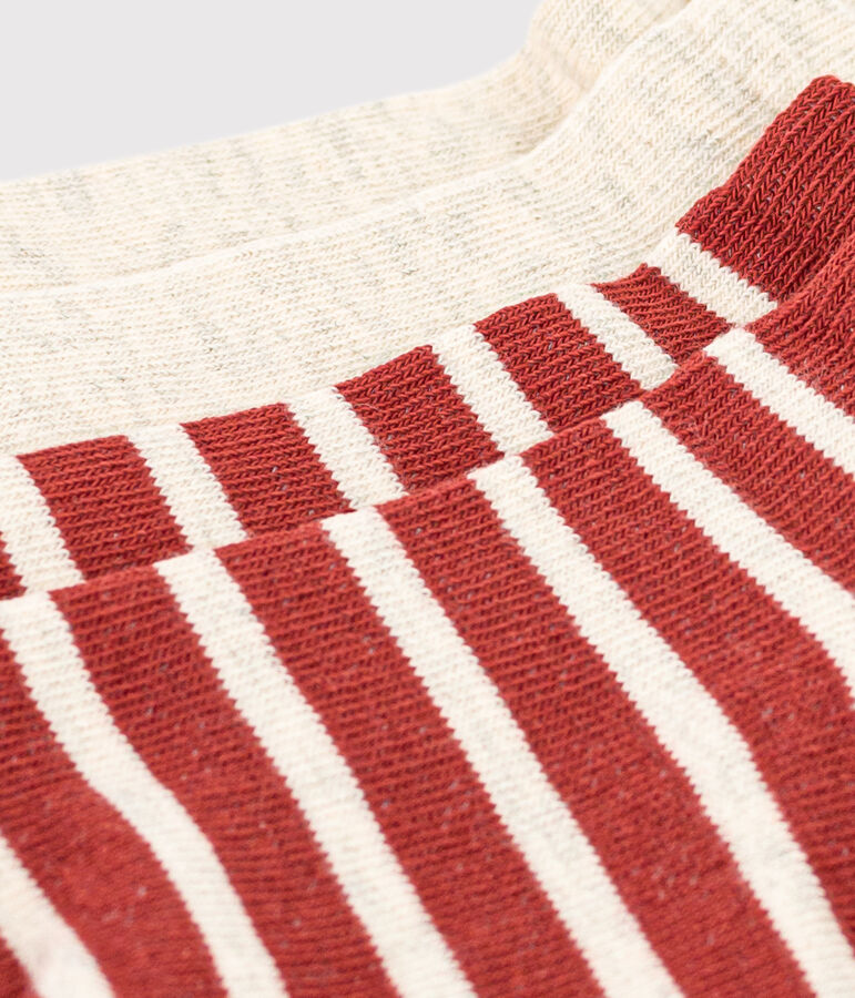 Set van 2 paar lage gestreepte sokken voor jongens en meisjes multicouleur