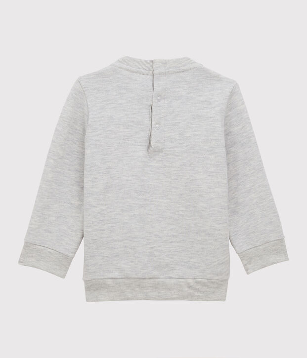 Sweater van molton baby grijs