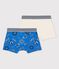 Set met 2 jongensboxershorts met bandaprint in biokatoen variante 1