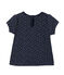 T-shirt bébé fille imprimé bleu SMOKING/blanc LAIT