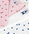 Setje met 5 katoenen body's met lange mouw en appelprint voor baby's variante 1