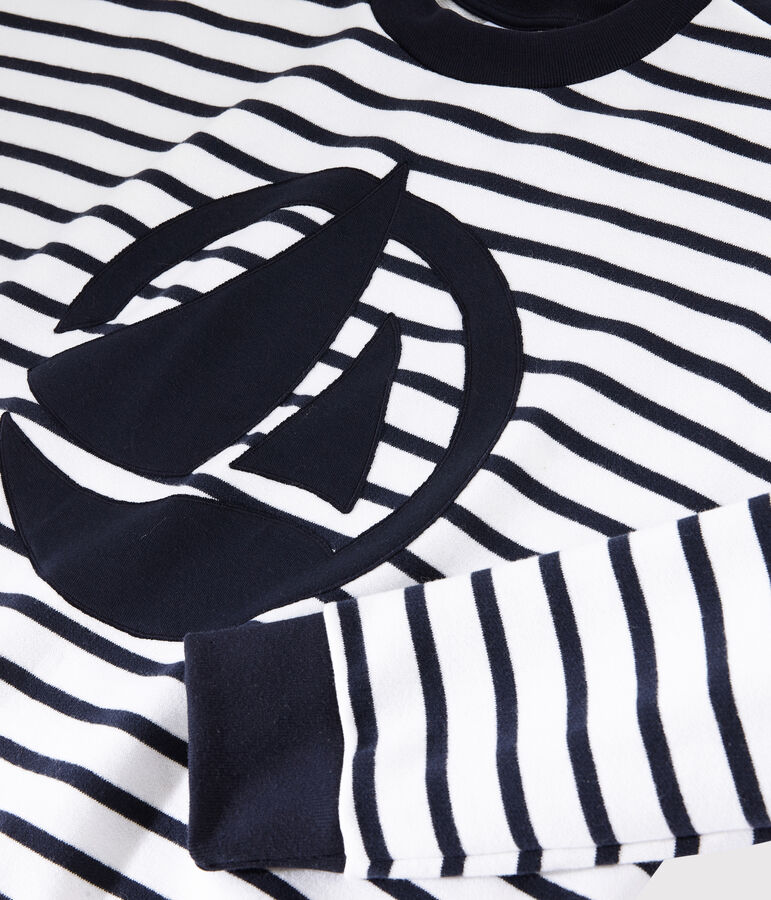 Sweat shirt Femme blanc/bleu