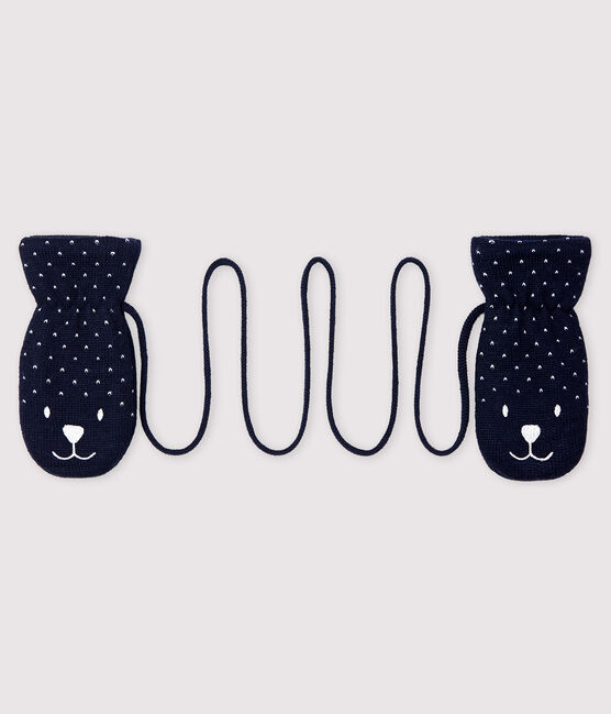 Babywanten gevoerd met microfleece blauw SMOKING