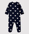 Slaappakje voor baby's in molton blauw SMOKING/wit ECUME