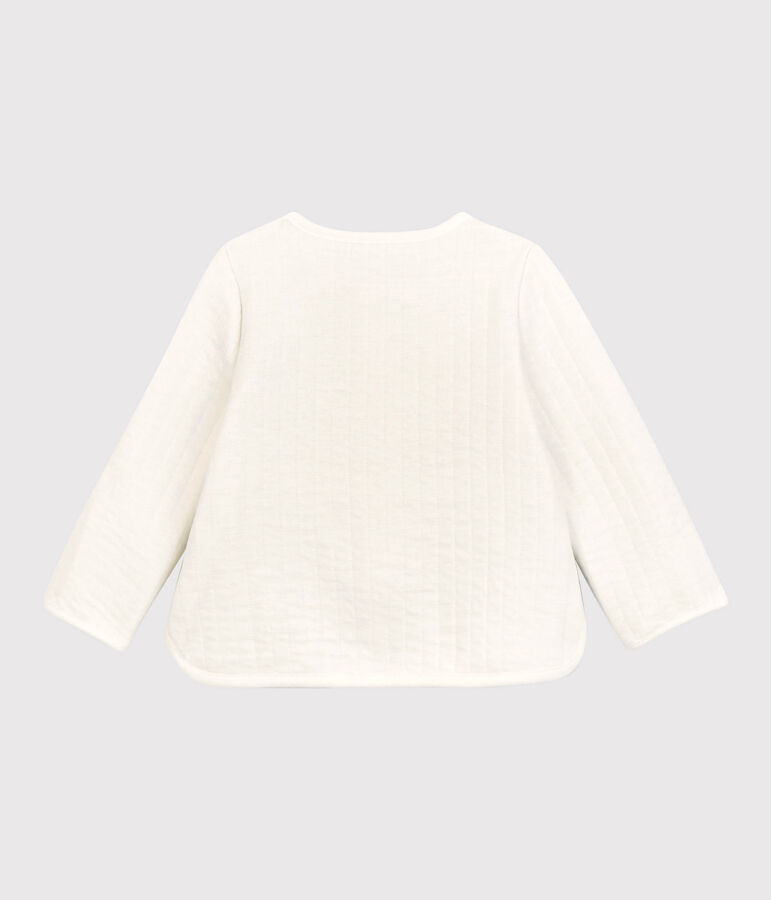 Vest in doorgestikte tubic voor baby's. wit