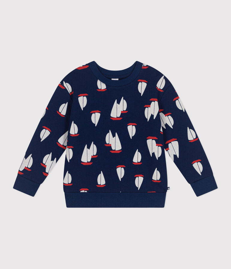 Katoenen sweatshirt met print voor kinderen blauw/multicouleur