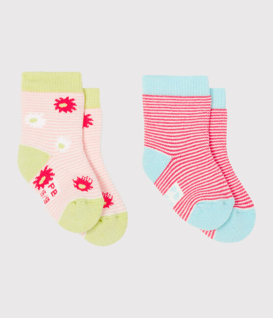 Lot de 2 paires de chaussettes bébé fille variante 1