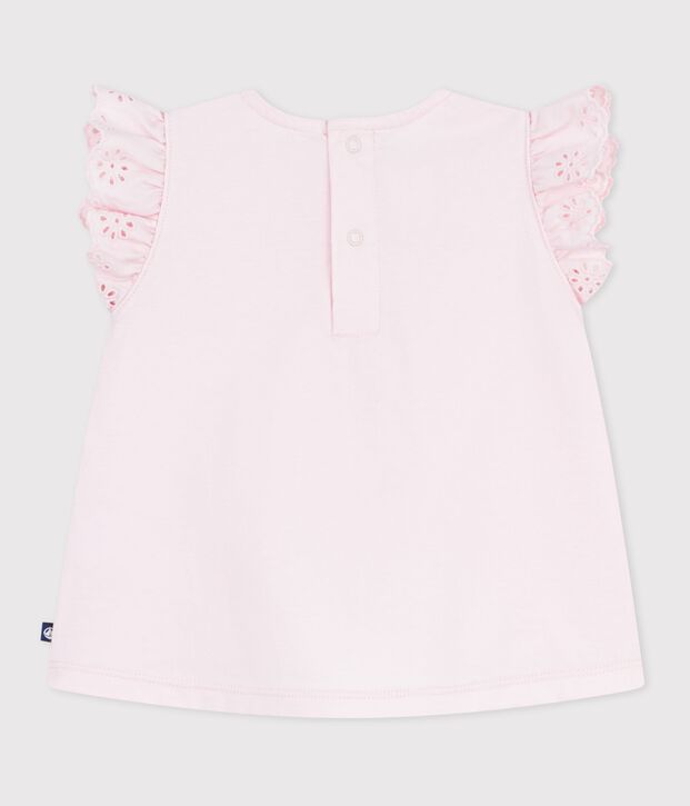 Effen katoenen T-shirt met korte mouwen voor baby's BARELY