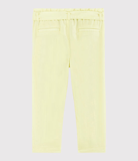 Twill broek voor meisjes geel CITRONEL
