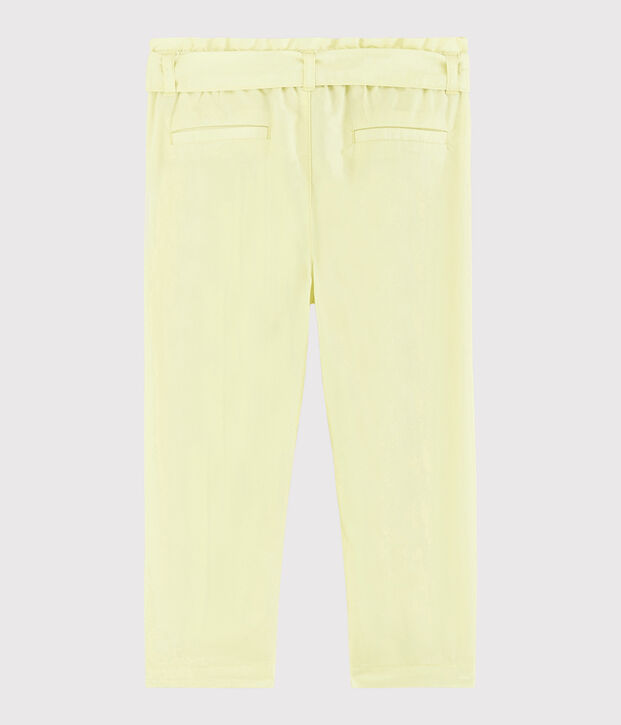 Twill broek voor meisjes geel