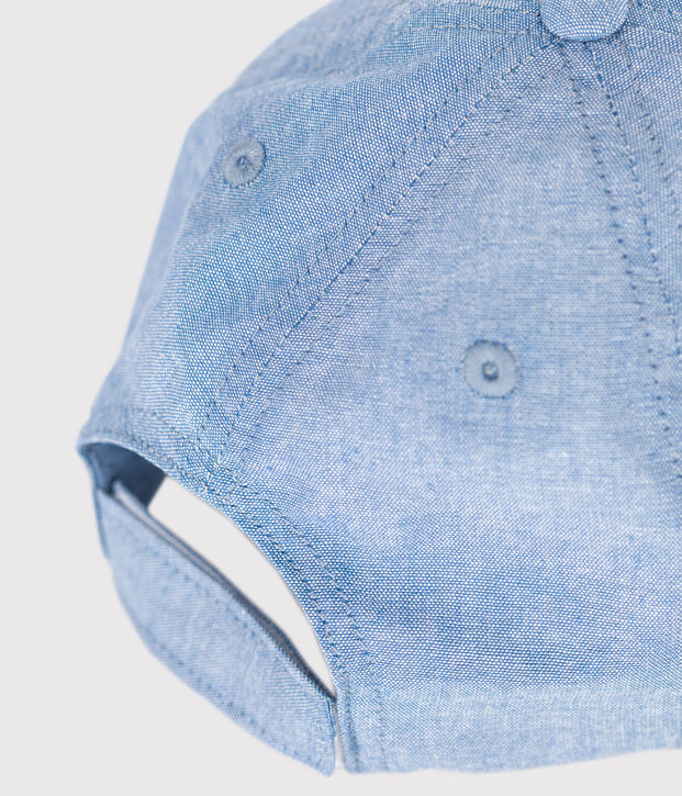 Casquette enfant en denim clair petit bateau bleu