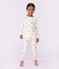 Pyjama enfant en coton &eacute;ponge &agrave; c&oelig;urs &eacute;cru/multicouleur