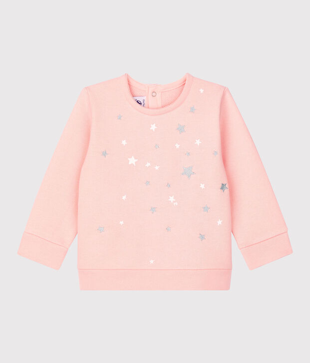 Sweater van molton baby. roze