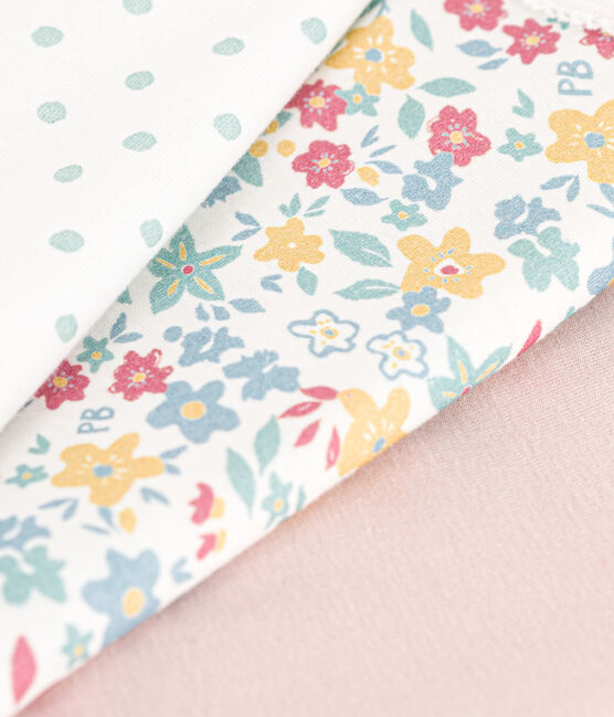 Lot de 3 bodies bretelles fleurs en coton variante 1