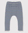Pantalon bébé rayé en tubique bleu MEDIEVAL/ MONTELIMAR